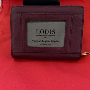 Lodis Deep Red Leather Wallet